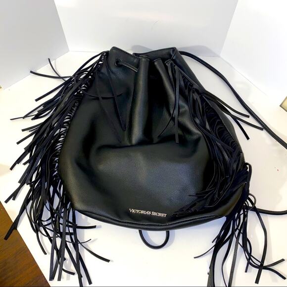 VICTORIAS SECRET fringe vegan leather backpack - Picture 2 of 6